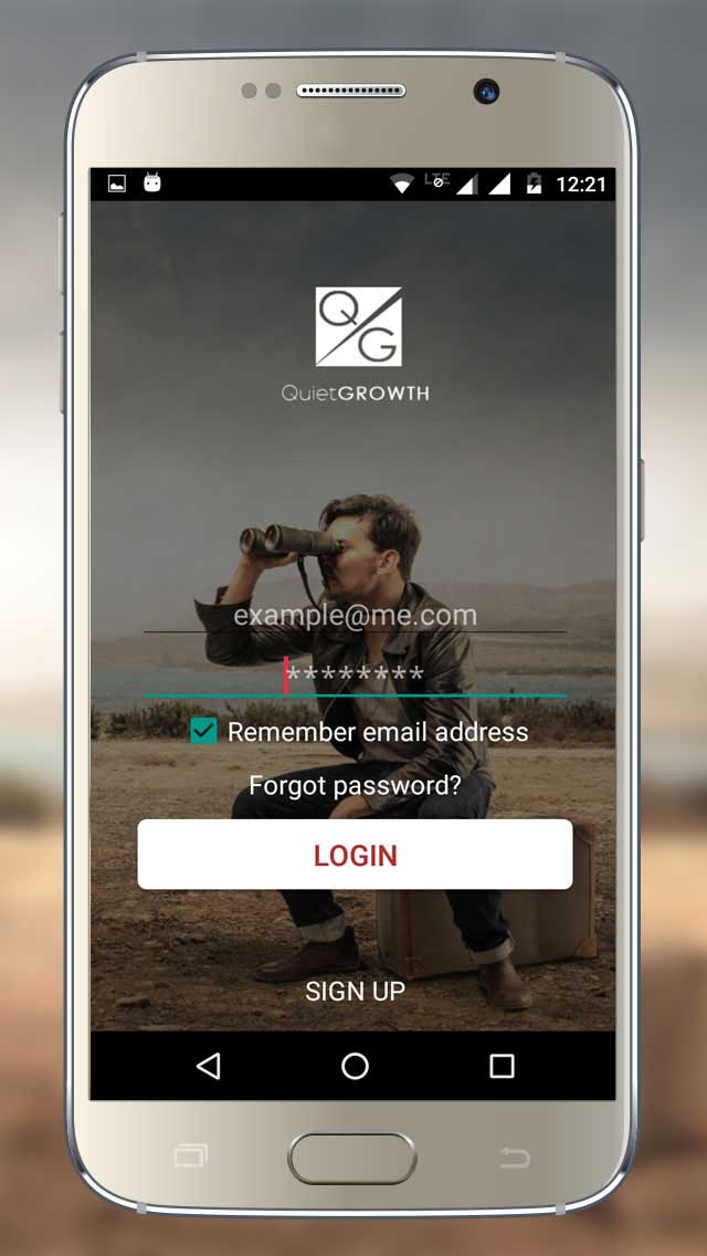 QuietGrowth Andriod App Login
