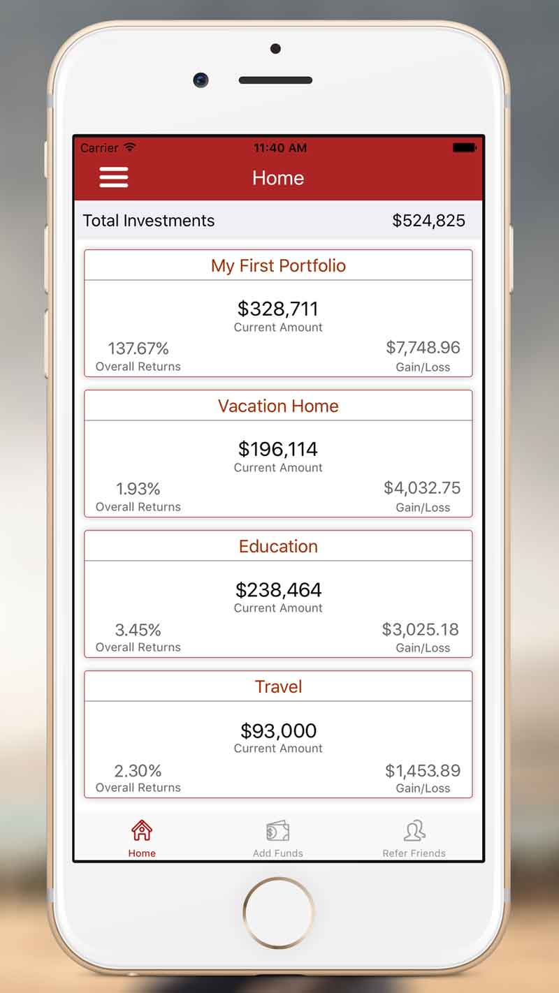 QuietGrowth iOS App Multiple Portfolio