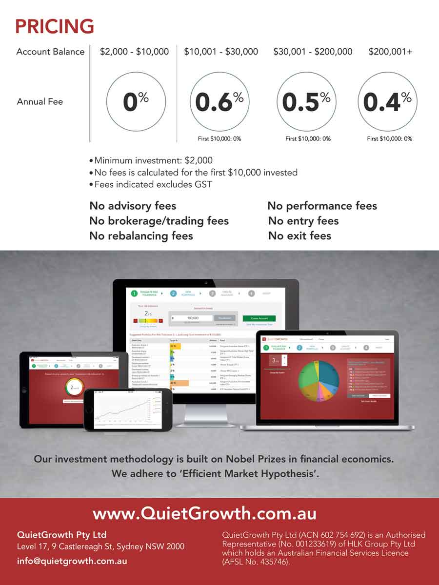 QuietGrowth pamphlet - back side